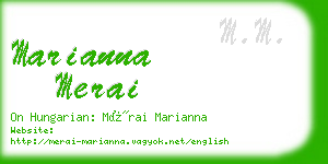 marianna merai business card